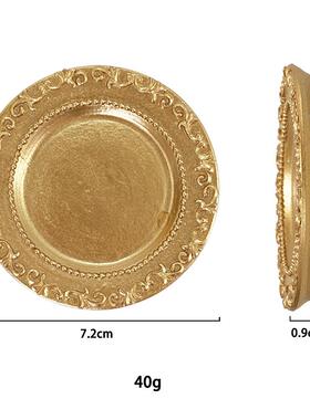厂家直销跨境ins北欧轻奢首饰碟耳钉收纳盘蜡烛托盘创意家居树脂
