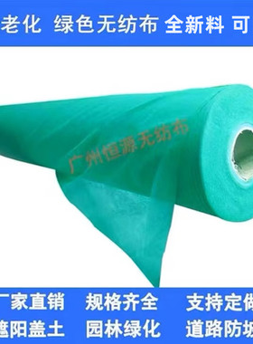 绿化无纺布绿色膜园林工地防尘盖土布护坡边坡草坪种草无纺布整卷