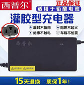 西普尔电动车充电器72V20AH铅酸32ah电瓶60三轮48伏3安4A灌胶防雨