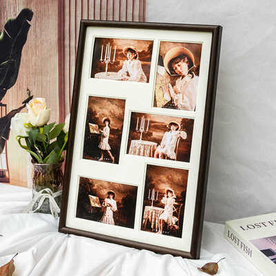 加冲洗挂墙多张照片实木