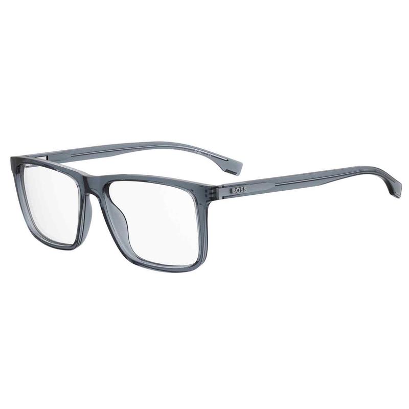 代购Hugo Boss男士眼镜框方形塑料全框透明灰办公日常眼镜架