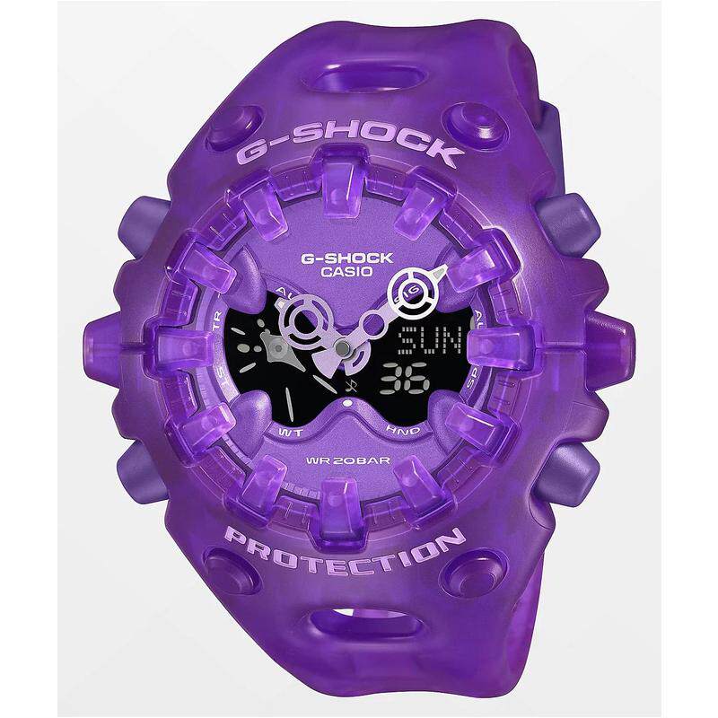 代购G-SHOCK男女腕表计时夜光闹钟世界时紫色防水塑料防震运动