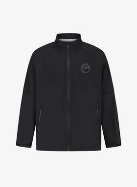 代购MALBON GOLF男士雨衣外套防水防风透气双向拉链黑色三层面料