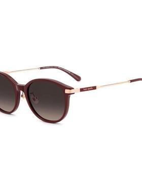 代购kate spade女士太阳镜遮光防紫外线抗眩光清晰视野酒红色