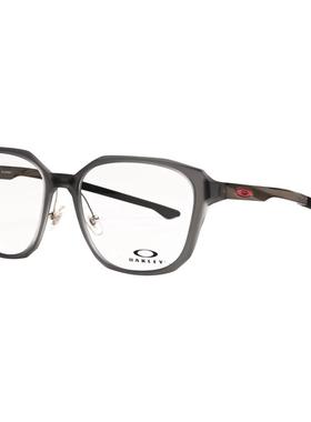 代购Oakley欧克利男士眼镜架方形全框灰色金属质感日常佩戴办公