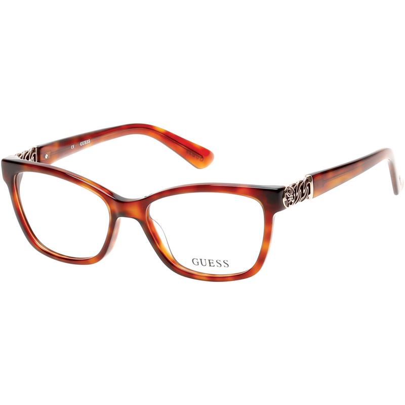 GUESS女士眼镜框色全框金属装饰方形日常佩戴办公眼镜架