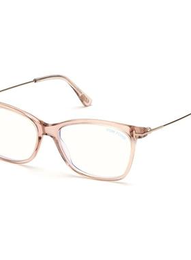 代购Tom Ford汤姆福特女士眼镜框方形全框透明粉红色金属镜腿