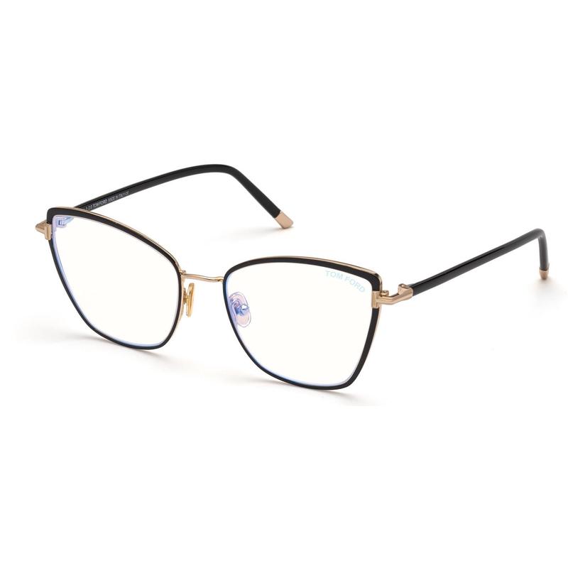 代购代购Tom Ford汤姆福特女士眼镜架方形全框金属黑金配色日常