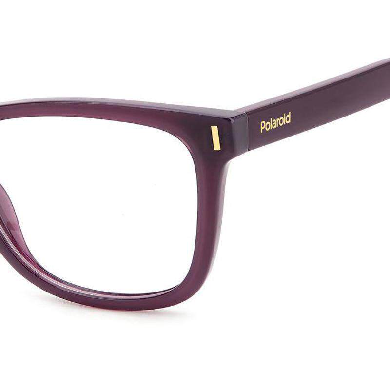 代购Polaroid宝丽来女士眼镜框方形全框紫色树脂日常佩戴办公