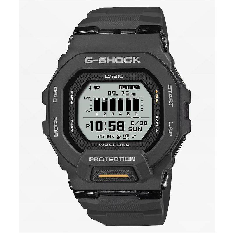 代购G-SHOCK男女腕表蓝牙计时夜光闹钟黑色树脂防水防震运动健身