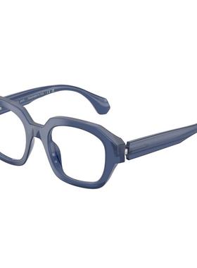代购Alain Mikli男女眼镜框全框蓝色方形透明质感日常佩戴办公