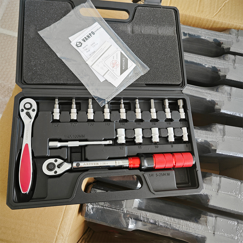 机械扭力扳手套装5-25N.m小飞驱动铬钒钢自行车专业扭力