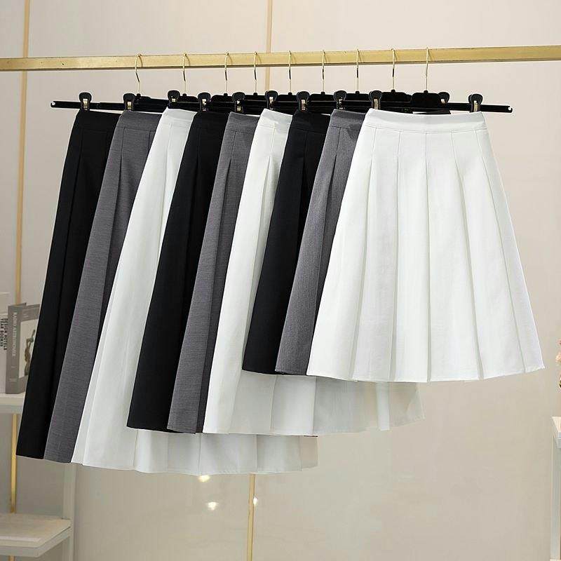 高腰a字显瘦白色百褶裙女中长款2024春季新款过膝长裙大码半身裙,女装/女士精品,半身裙,淘宝优惠券,粉丝福利购,淘宝优惠卷