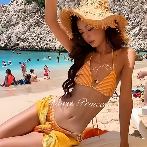 分体比基尼泳衣女泡温泉度假泳衣