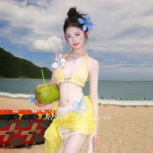 「奶糖」2025新款 泳衣女泡温泉高级感比基尼性感沙滩女显瘦泳衣