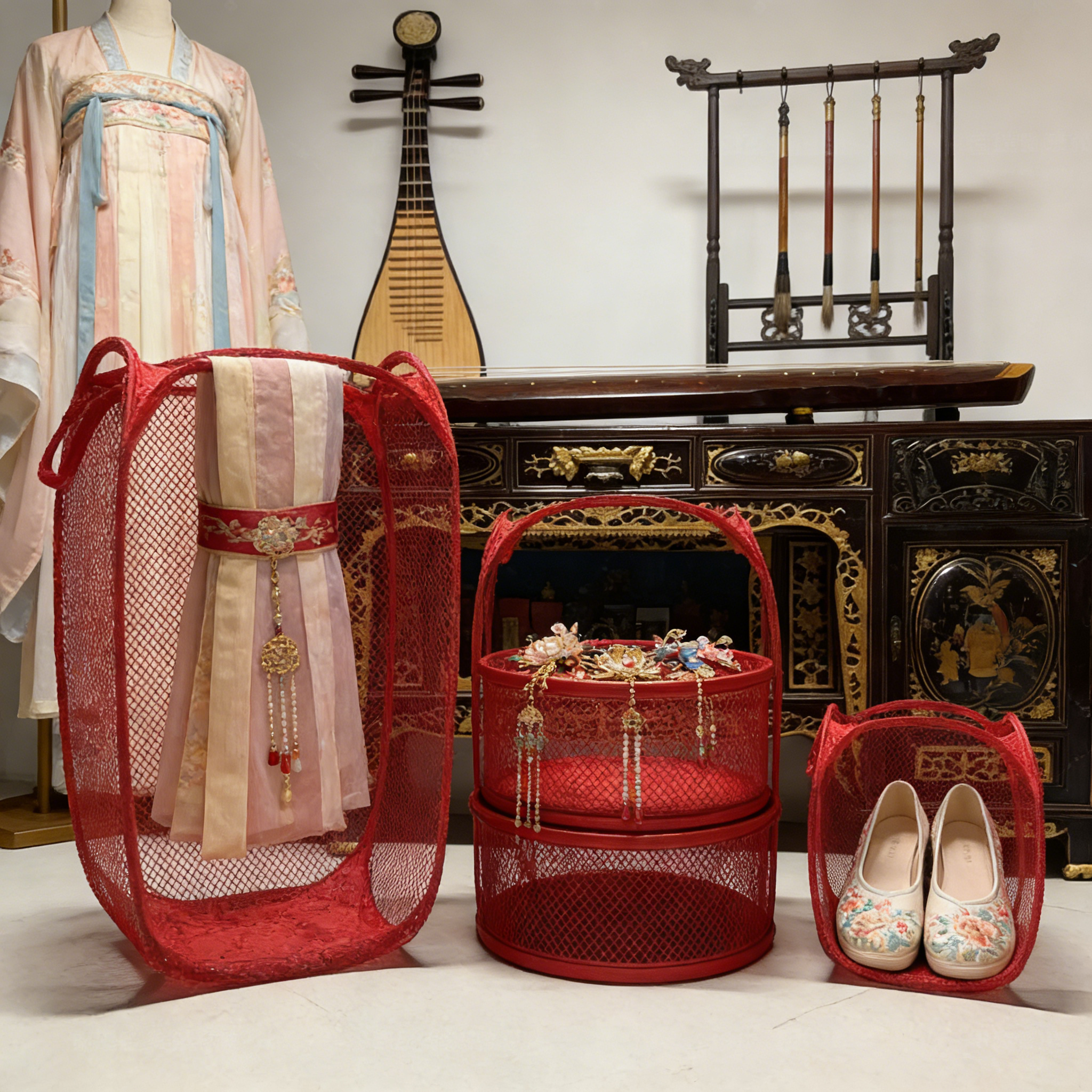 拜财神手提篮新款拜神提篮特大号可折叠户外老爷装大金网袋大金袋,鲜花速递/花卉仿真/绿植园艺,其它园艺用品,淘宝优惠券,粉丝福利购,淘宝优惠卷