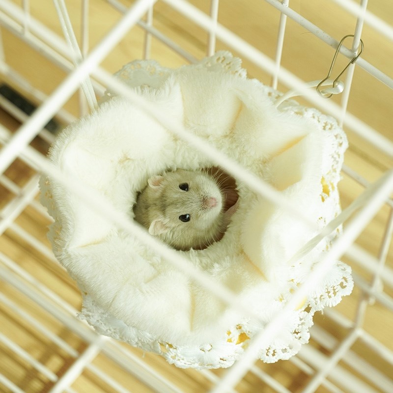 热销仓鼠躲避屋可悬挂金丝熊福袋窝花枝鼠睡袋窝小宠冬季保暖攀爬