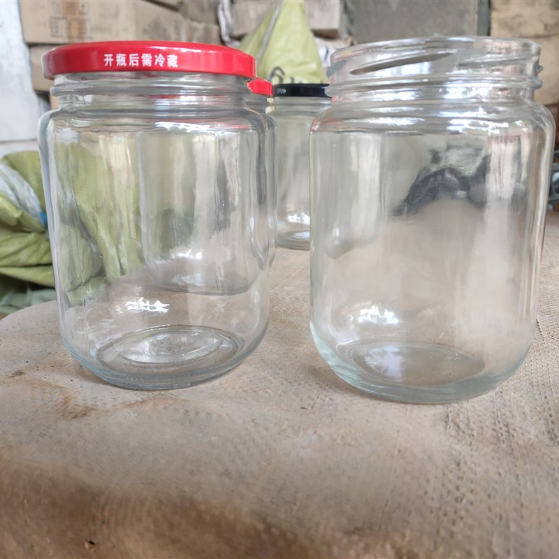 热销秋梨膏柠檬膏蜂蜜辣椒酱腌菜专用玻璃瓶 纯手工制作专用