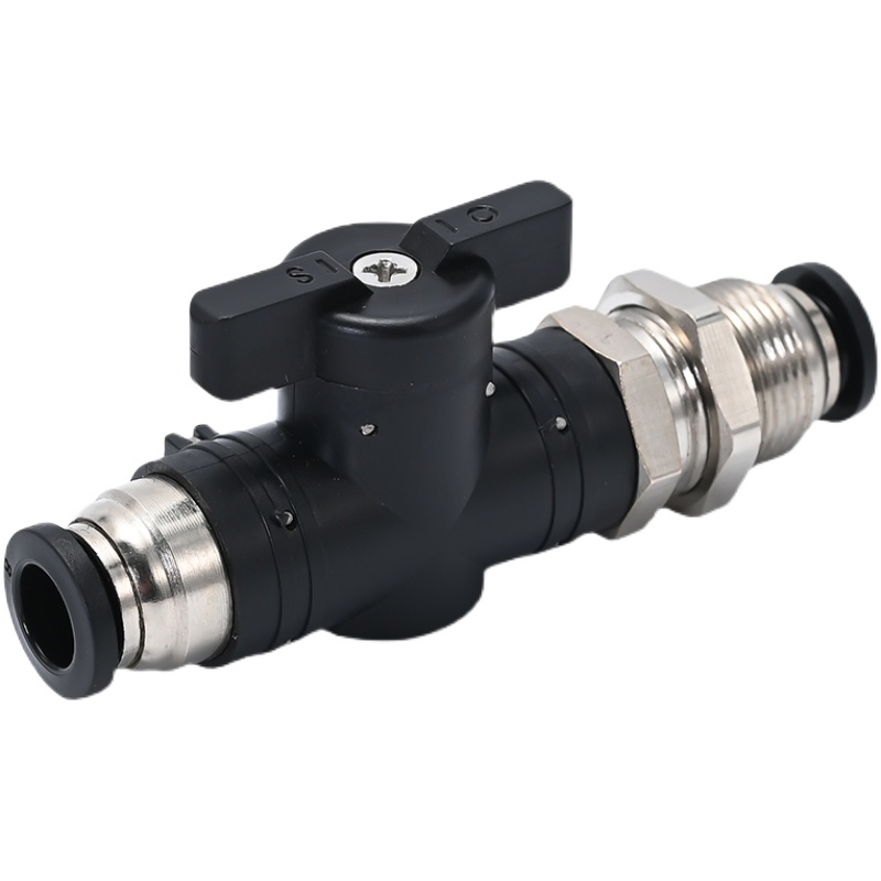 热销手阀BM/BLM-8/6/10/14气管隔穿板直通开关阀气动快速接头手动