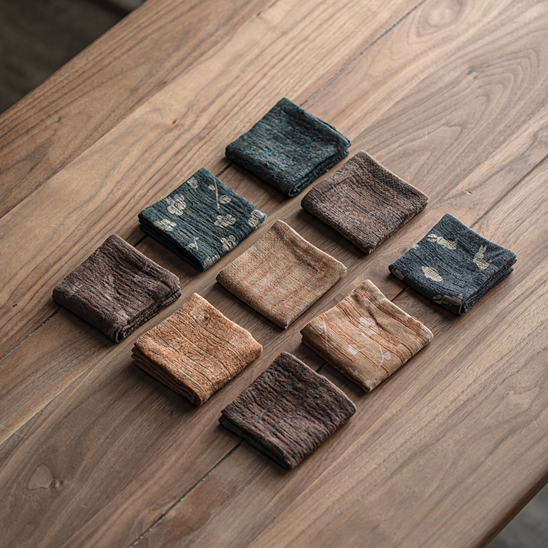 小魔王茶巾吸水棉麻茶道配件日式