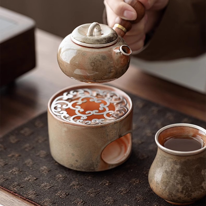 柴烧温茶炉小茶炉家用蜡烛加热烤茶炉烤橘子温茶器小型暖茶炉