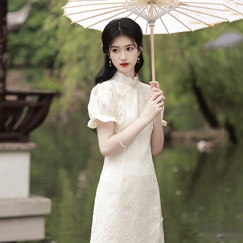 日常短款改良旗袍2026新款年轻款少女国风复古平时可穿小个子夏季