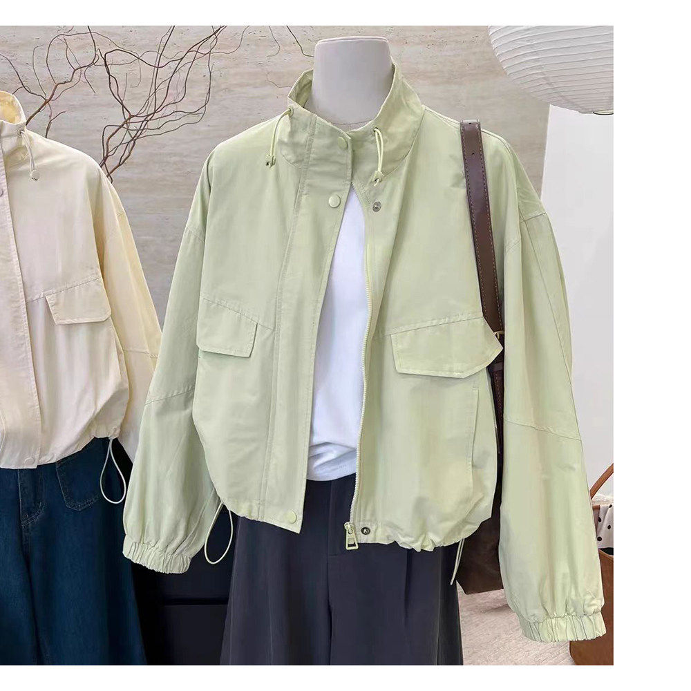 小香风冲锋衣外套女2026年新款春季美式短款小个子夹克上衣棒球服