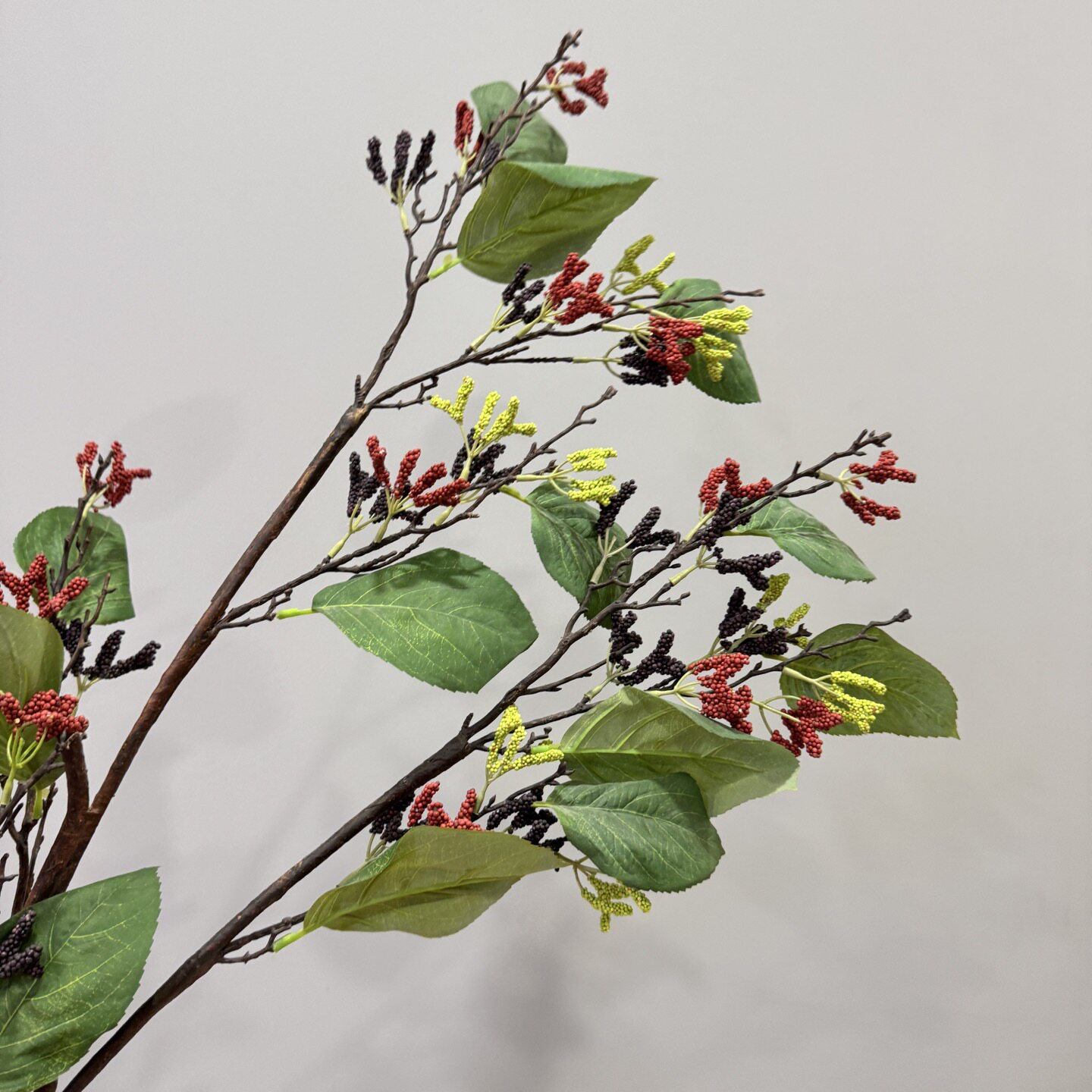 仿真桑葚果枝红果枝彩果枝插花造景树枝装饰橱窗摆件道具