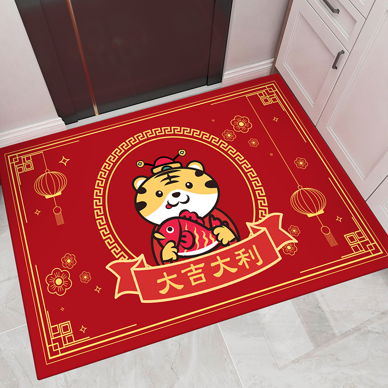 2026新品卡通地垫玄关老虎入户门垫大门口门外喜庆地毯蹭土脚垫子,居家布艺,入户地垫,淘宝优惠券,粉丝福利购,淘宝优惠卷