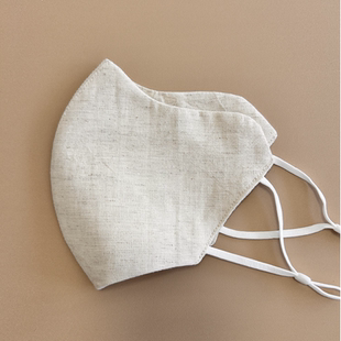 秋冬简约新款 健康透气可洗 男女通用侘寂风 A类无印无染 棉麻口罩