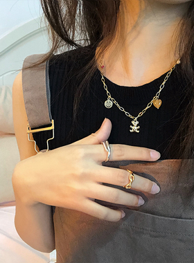 爱心日韩风百搭饰品吊牌项链