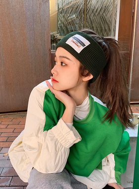 秋冬新款原创设计发带运动毛线