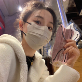 小物家家口罩女高颜值一次性口罩网红波浪形素颜显脸小护眼角成人