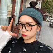 小物家家黑框眼镜女眼镜网红素颜防蓝光平光镜可配近视眼镜框女