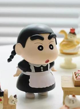 蜡笔小新cos女仆小新潮玩模型女生礼物车载模型桌面摆件可爱卡通