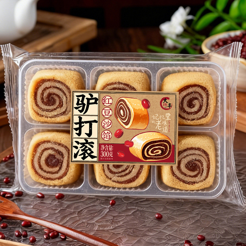 大纯丰传统糕点驴打滚桂花紫薯条头糕地方特产休闲小零食300g食品