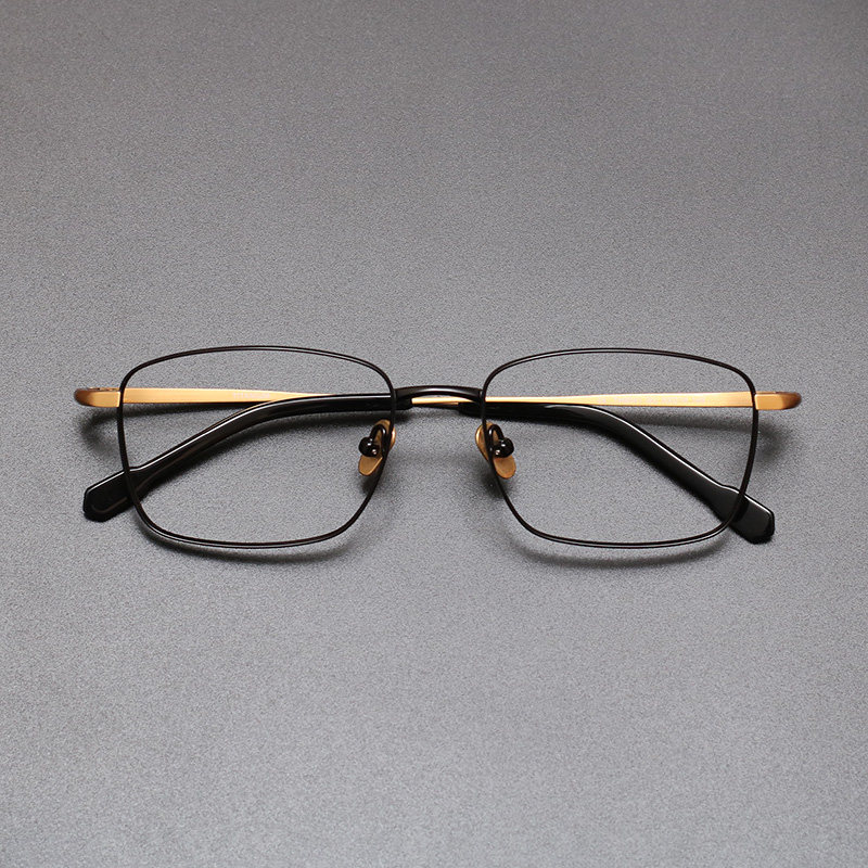 日本小众设计师款方形纯钛眼镜框