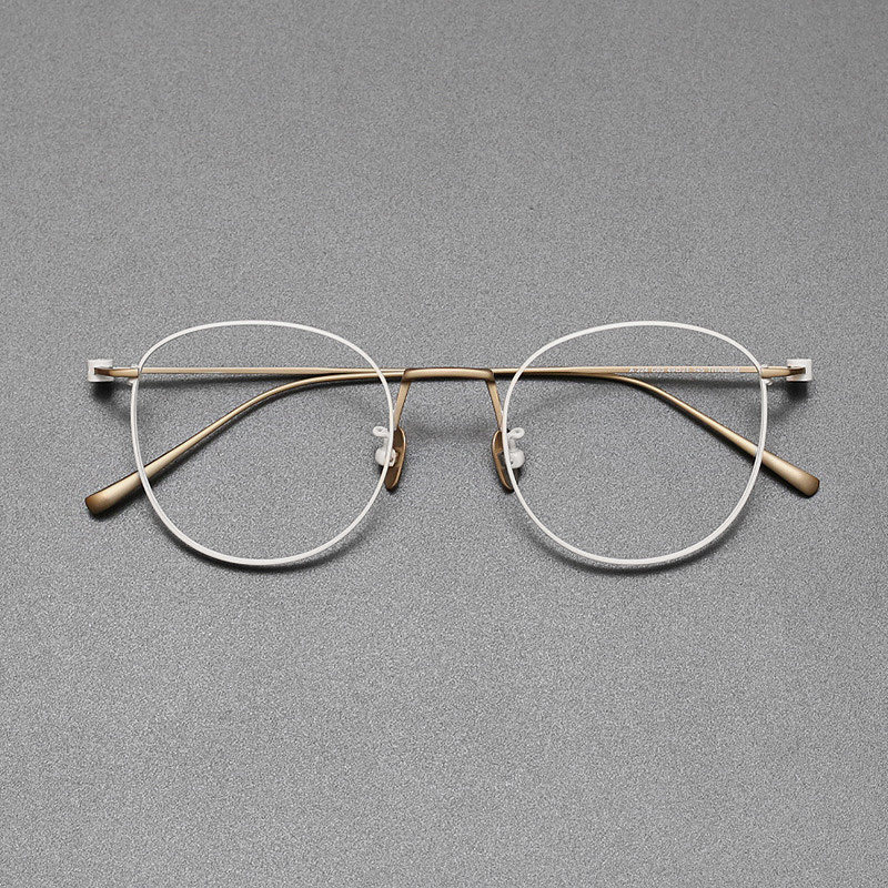 尖货 韩国ins设计师潮超轻纯钛眼镜框架男女款可配度数近视防蓝光