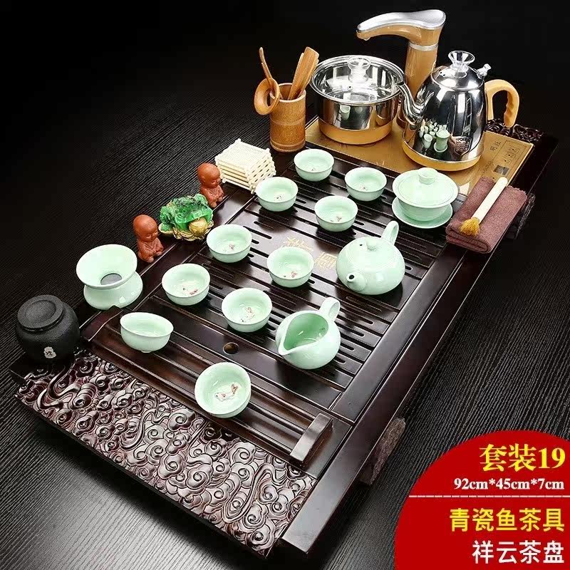 刻字品茶把手養生帶托盤高端飄逸杯茶壺杯茶桌茶具套裝壹體石瓢壺在類目 餐飲具, 茶具, 整套茶具中 - 來自Buy2taobao.com提供專業的淘寶代購服務