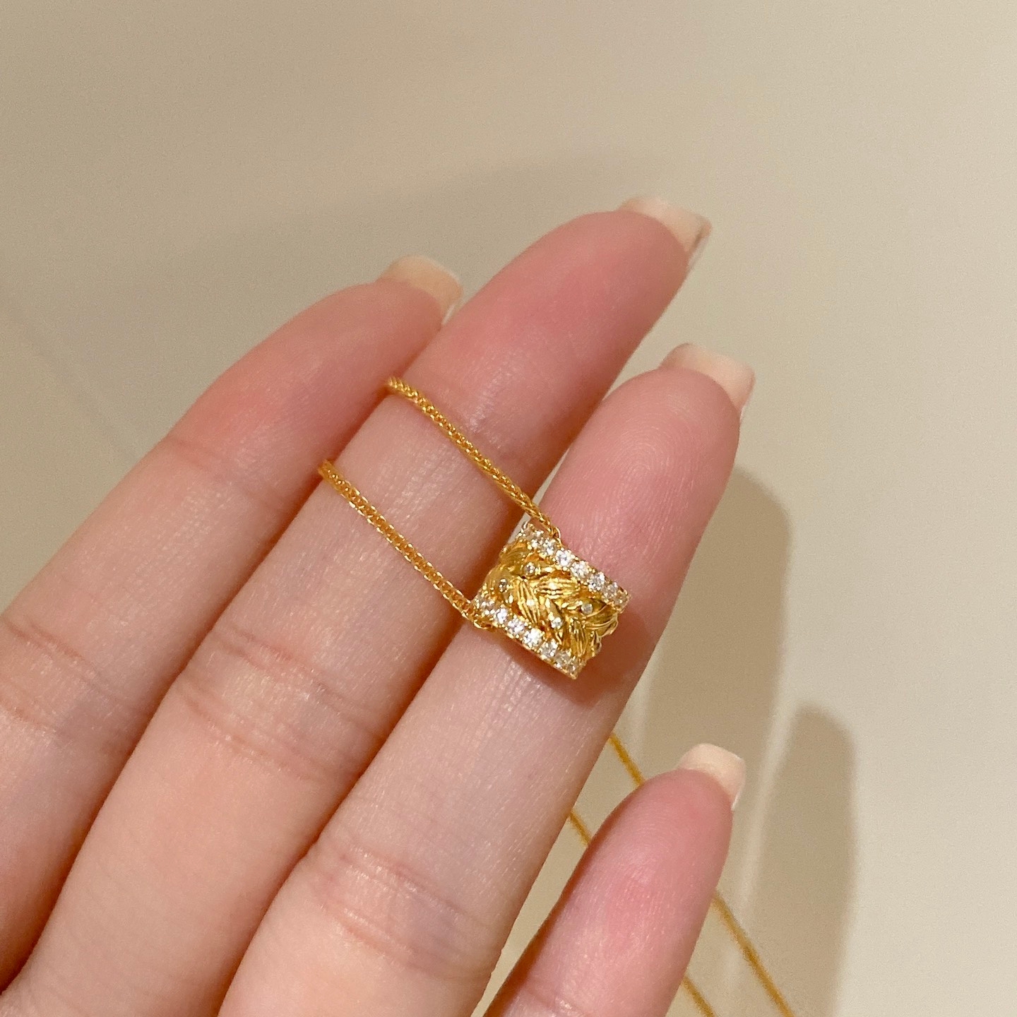 黄金麦穗路路通项链女925银镀金