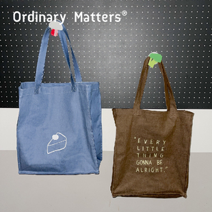 ummroom·OrdinaryMatters海盐奶油&栗子芝士插画字母刺绣牛仔包