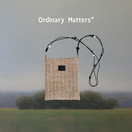 ummroom·OrdinaryMatters自然浪漫杏粉串珠编织斜挎包