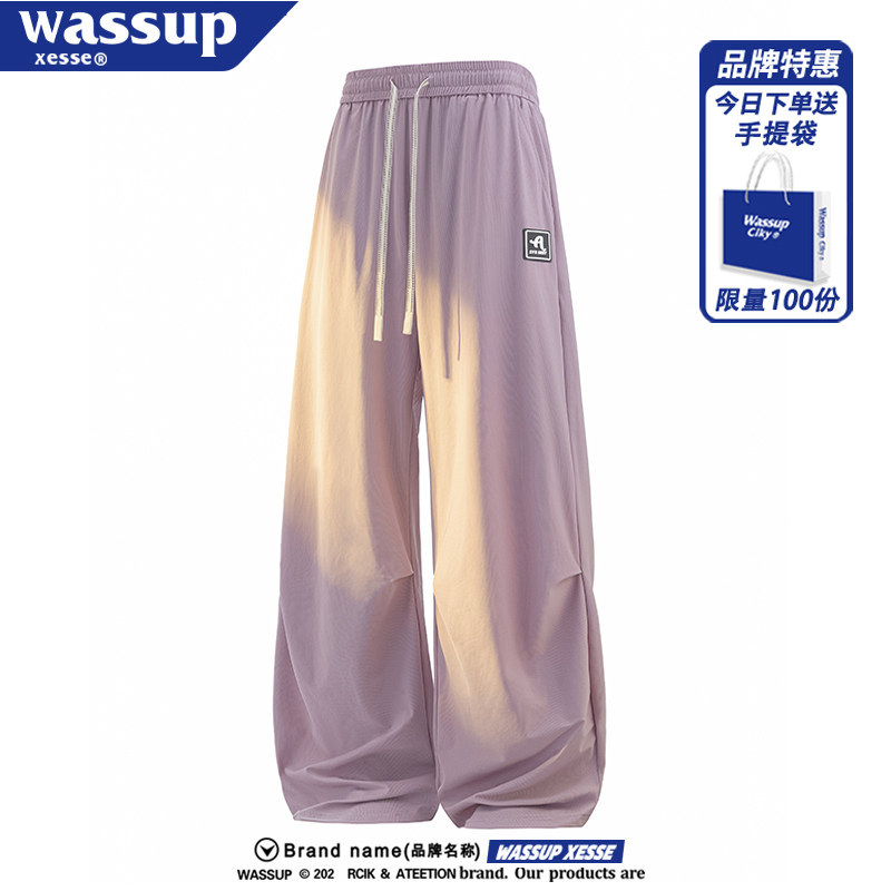 WASSUP秋季新款宽松休闲大码长裤