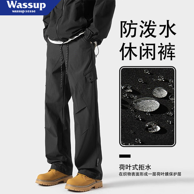 WASSUP秋季新款户外三防冲锋裤