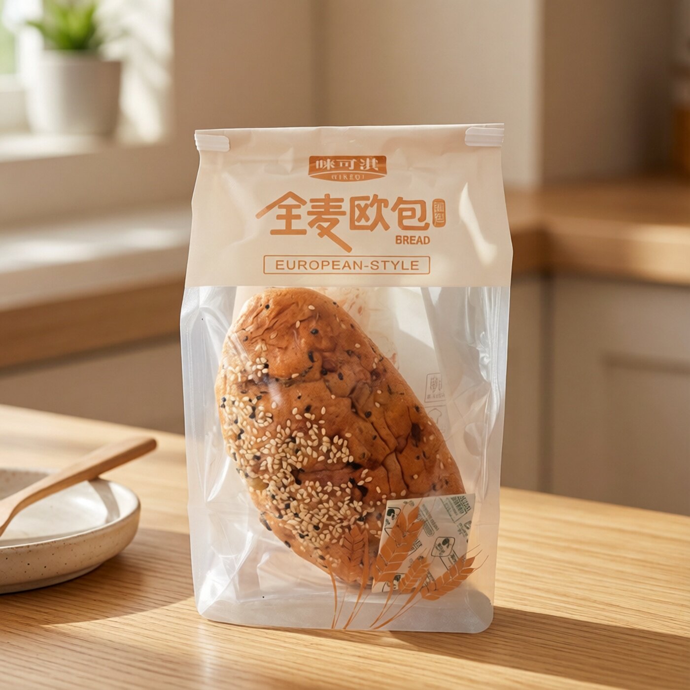 咪可淇全麦欧包橙皮坚果味面包软欧式面包