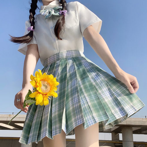 原创正版雪松jk制服套装裙夏季日系学院风短袖半身裙女班服JK全套