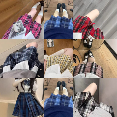 日系合集JK制服格裙女短袖套装百褶裙学生jk校服学院风短裙