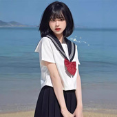 中间服全套女 日系学院风套装 水手服原创jk制服裙基础款 白三本春季