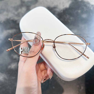 卡琳同款超轻纯钛小脸眼镜框女专业可配高度数近视高档眼睛08181