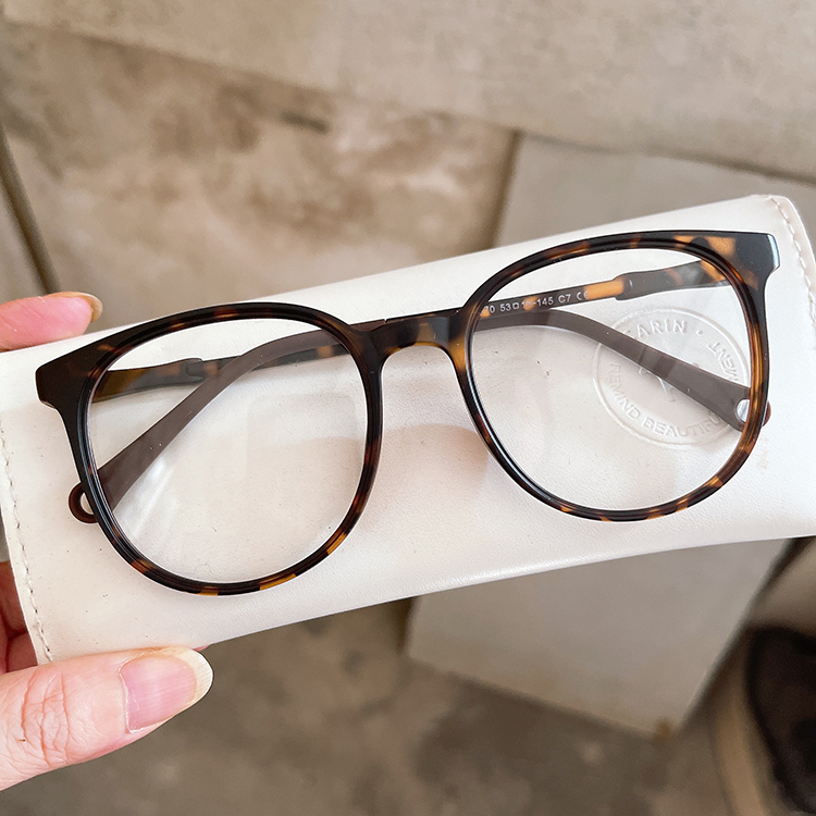 超轻TR90圆形大脸眼镜框可配近视